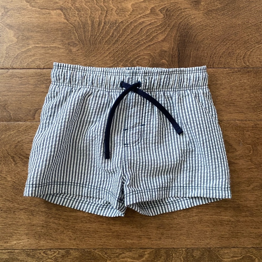 H&M Blue and White Seersucker Swimsuit